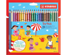 STABILO Trio Thick - trojhranné pastelky, 24 barev