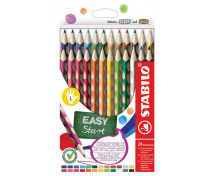 STABILO EASYcolors - ergonomicky tvarované pastelky pro leváky, 24 barev