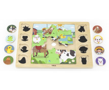 Puzzle Najdi a přiřaď - Farma