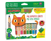 ALPINO Baby, silné pastelky, 12 barev