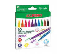 ALPINO fixy Brush, 10 ks