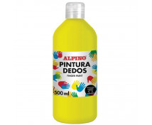 ALPINO Prstové barvy v lahvi, 500 ml - žlutá