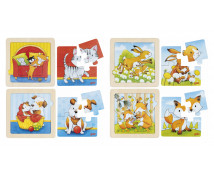 Puzzle s pozadím - Zvířátka