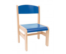 Dřevěná židle EXTRA BUK modrá - 21 cm