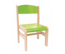 Dřevěná židle EXTRA BUK zelená - 21 cm