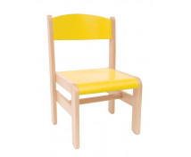 Dřevěná židle EXTRA BUK žlutá - 21 cm