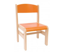 Dřevěná židle EXTRA BUK oranžová - 21 cm