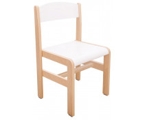 Dřevěná židle Extra BUK, 21 cm, bílá