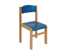 Dřevěná židlička BUK modrá 21 cm