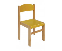 Dřevěná židlička BUK žlutá 21 cm
