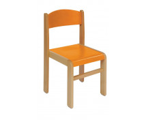 Dřevěná židlička BUK oranž. 21 cm