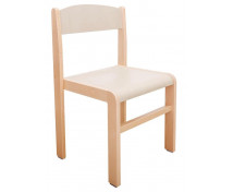 Dřevěná židle výška 21 cm - BUK, cappuccino