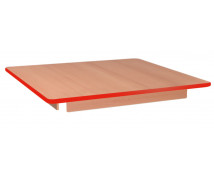 Stolní deska 18 mm, BUK, čtverec 80x80 cm,  červená