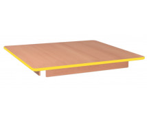Stolní deska 18 mm, BUK, čtverec 80x80 cm,  žlutá