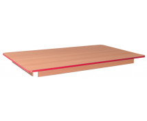 Stolní deska 18 mm, BUK, obdélník 125x80 cm, červená