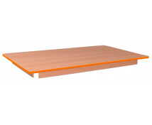 Stolní deska 18 mm, BUK, obdélník 125x80 cm, oranžová