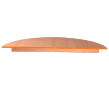 Stolní deska 18 mm, BUK, půlkruh,  oranžová