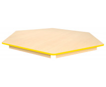 Stolní deska 18 mm, JAVOR, šestiůhelník 80 cm,  žlutá
