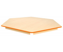 Stolní deska 18 mm, JAVOR, šestiůhelník 80 cm, oranžová