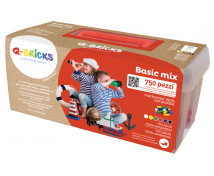 Kostky Qbriksy -Základní barvy MIX v boxu - 750 ks