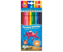 Šestihranné pastelky, 12 ks