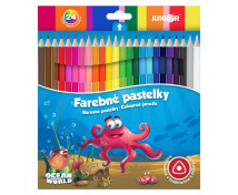 Trojhranné pastelky, 24 ks