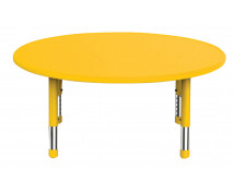 Stol.deska plast.kulatá žlutá