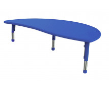 Plastová stolová deska - nepravý půlkruh, modrý