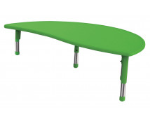 Plastová stolová deska - nepravý půlkruh, zelený