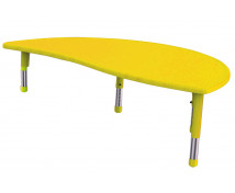 Plastová stolová deska - nepravý půlkruh, žlutý