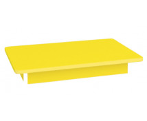 Barevná stolní deska 18 mm, čtverec 80x80 cm, žlutá
