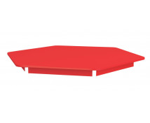 [Barevná  stolní deska 18 mm, šestiůhelník 60 cm červená]