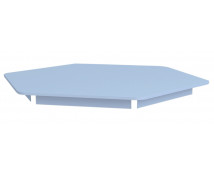 [Barevná  stolní deska 18 mm, šestiůhelník 60 cm, modrá]