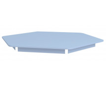 Barevná  stolní deska 18 mm, šestiůhelník 60 cm, modrá
