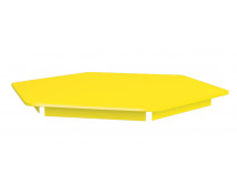 [Barevná  stolní deska 18 mm, šestiůhelník 60 cm, žlutá]