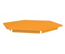 [Barevná  stolní deska 18 mm, šestiůhelník 60 cm, oranžová]