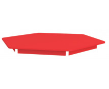 [Barevná  stolní deska 18 mm, šestiůhelník 80 cm, červená]