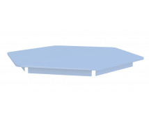 [Barevná  stolní deska 18 mm, šestiůhelník 80 cm, modrá]