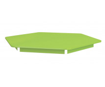 Barevná  stolní deska 18 mm, šestiůhelník 80 cm, zelená