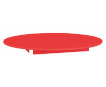 [Barevná  stolní deska 18 mm, kruh 125 cm, červená]