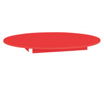 Barevná  stolní deska 18 mm, kruh 125 cm, červená