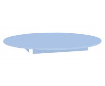 [Barevná  stolní deska 18 mm, kruh 125 cm, modrá]