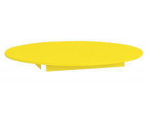 [Barevná  stolní deska 18 mm, kruh 125 cm, žlutá]