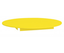 Barevná  stolní deska 18 mm, kruh 125 cm, žlutá