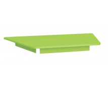 Barevná  stolní deska 18 mm, lichoběžník,  zelená