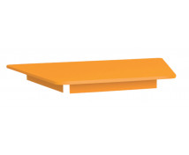 [Barevná  stolní deska 18 mm, lichoběžník, oranžová]