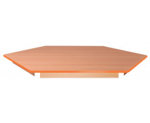 Stolní deska 18 mm, BUK, šestiůhelník 80 cm, oranžová