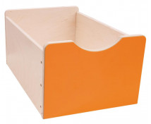 Dřevěný úložný box Numeric - Veľký-oranžový