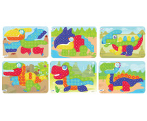 Mozaika - Vzorové karty - Dinosauři - O 20 mm