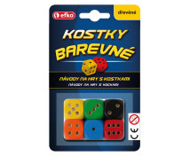 Barevné hrací kostky